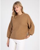 Pull en Laine mélangée Lebato camel