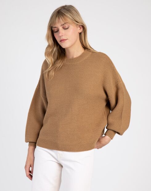 Pull en Laine mélangée Lebato camel