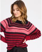 Pull en Mohair & Laine mélangés Lemulta cerise