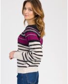 Pull en Mohair & Laine mélangés Lemulta écru