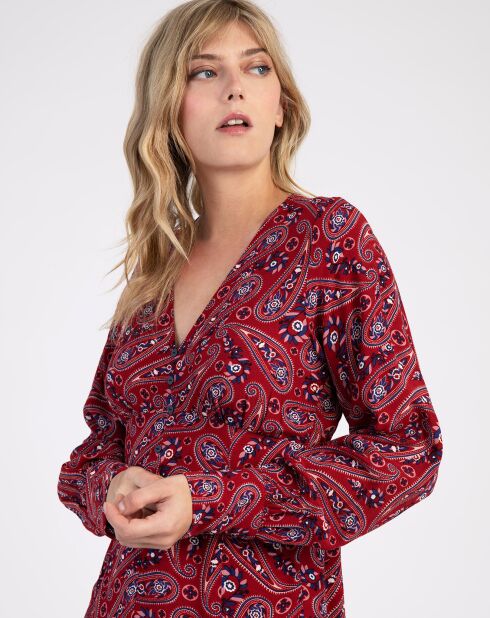 Robe Miroko paisley sanguine