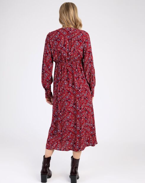 Robe Miroko paisley sanguine