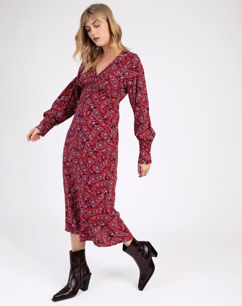 Robe Miroko paisley sanguine