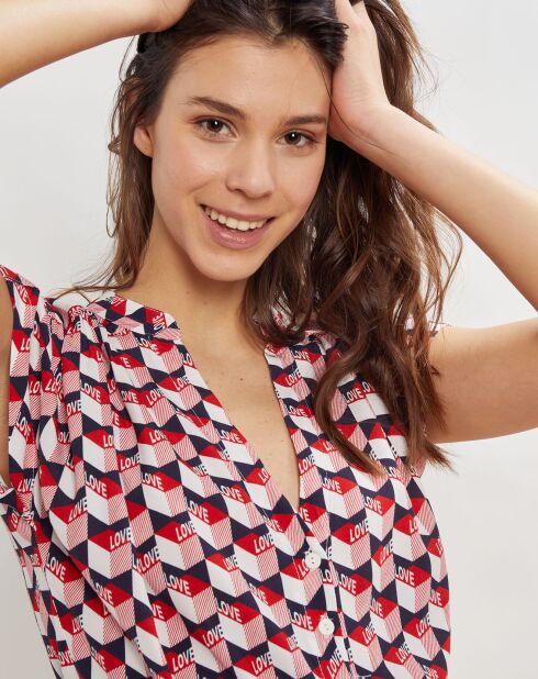Robe Riva imprimé love multicolore