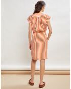 Robe Riva à rayures orange