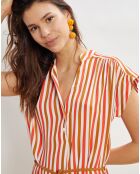 Robe Riva à rayures orange