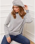 Pull Astro en Cachemire mélangé gris/écru