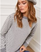 Pull Astro en Cachemire mélangé gris/écru