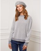 Pull Astro en Cachemire mélangé gris/écru