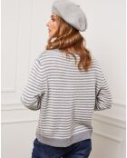 Pull Astro en Cachemire mélangé gris/écru