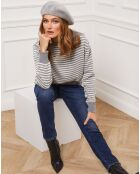 Pull Astro en Cachemire mélangé gris/écru