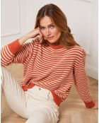Pull Astro en Cachemire mélangé orange/beige