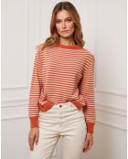 Pull Astro en Cachemire mélangé orange/beige