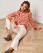 Pull Astro en Cachemire mélangé orange/beige