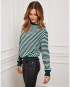 Pull Astro en Cachemire mélangé vert/écru