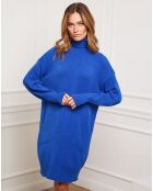 Robe Martini en Cachemire mélangé bleu roi