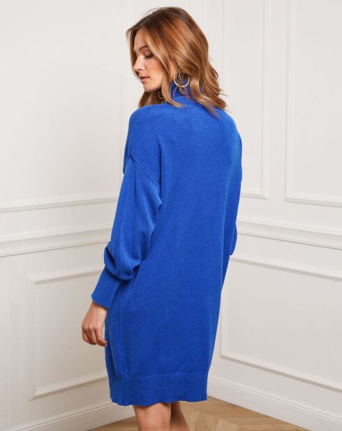 Robe Martini en Cachemire mélangé bleu roi