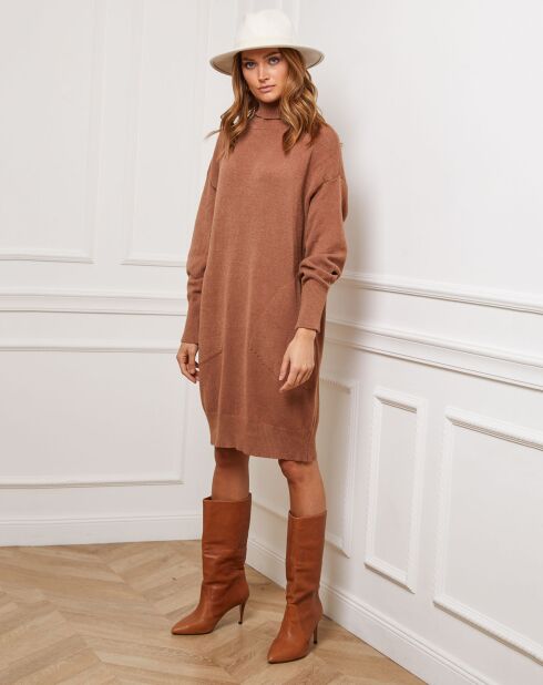 Robe Martini en Cachemire mélangé camel