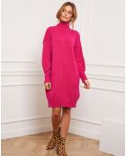 Robe Martini en Cachemire mélangé fuchsia
