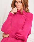 Robe Martini en Cachemire mélangé fuchsia