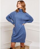 Robe Martini en Cachemire mélangé indigo