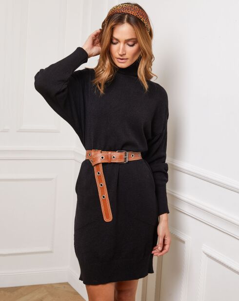 Robe Martini en Cachemire mélangé noire