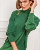 Robe Martini en Cachemire mélangé verte
