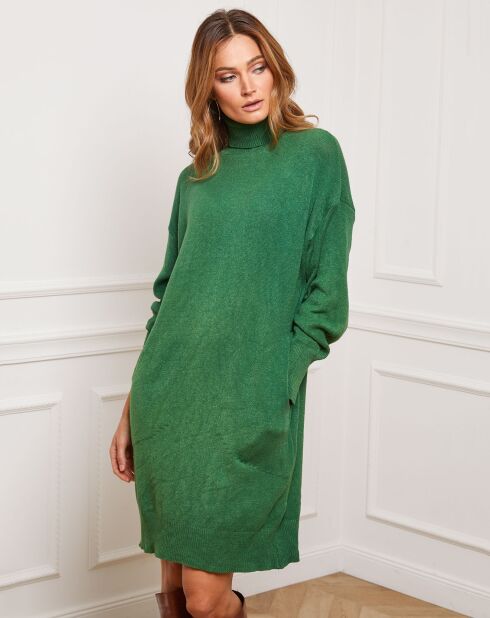 Robe Martini en Cachemire mélangé verte