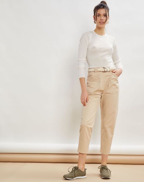 Pantaloni dritti beige Patrice