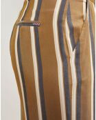 Pantalon ample Polydor à rayure matelas kaki foncé