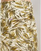 Pantalon droit Perceval feuillage beige/kaki