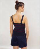 Top en maille Marcelle marine