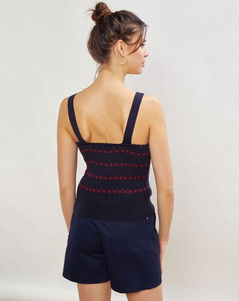 Top en maille Marcelle marine