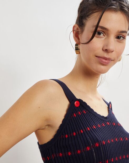 Top en maille Marcelle marine