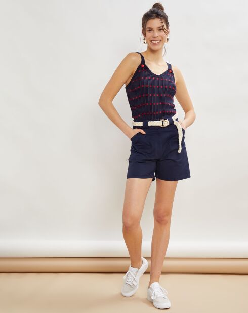 Top en maille Marcelle marine