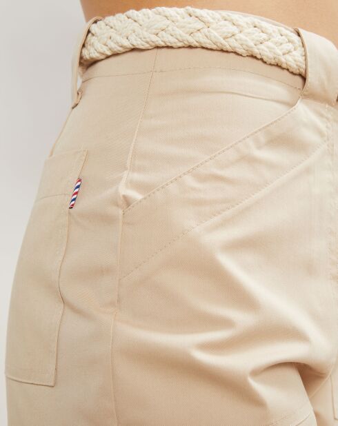 Beigefarbene Silvestershorts