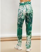 Pantalon fluide Patricia tie and dye vert