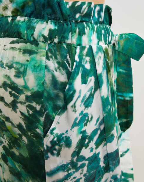 Pantalon fluide Patricia tie and dye vert