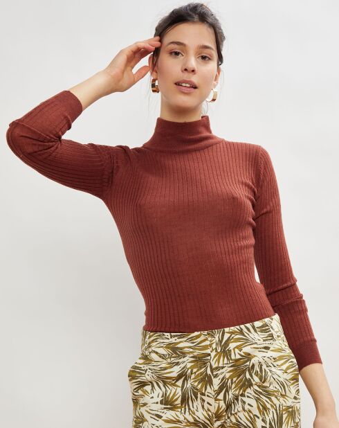 Pull en Laine mélangée Prestige noisette