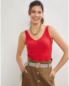 Top en maille Maya rouge