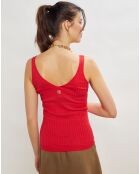 Top en maille Maya rouge