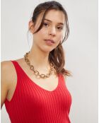Top en maille Maya rouge