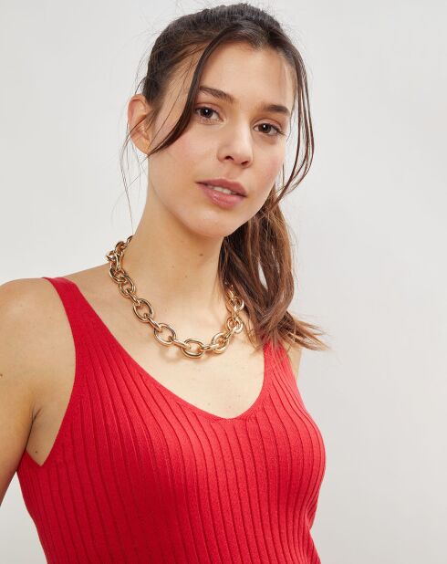 Top en maille Maya rouge