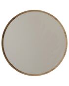 Miroir Yuvarlak blanc/doré - D.60x2.2 cm