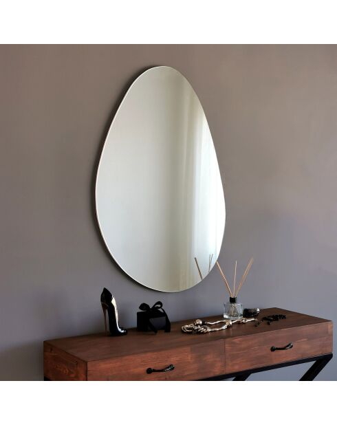 Miroir Porto blanc/doré - 90x60x1.2 cm