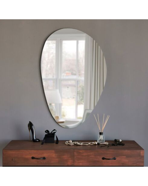 Miroir Porto blanc/doré - 90x60x1.2 cm