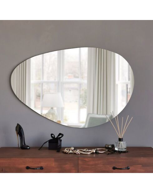 Miroir Porto blanc/doré - 90x60x1.2 cm