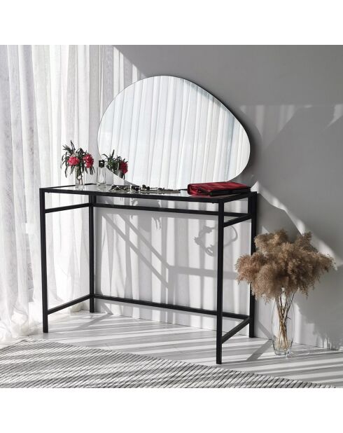 Miroir Porto blanc/doré - 90x60x1.2 cm