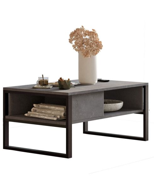 Table basse ML34-RG grise - 100x44.4x59.7 cm