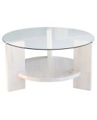 Table Basse Mondo blanche - D.75x40 cm